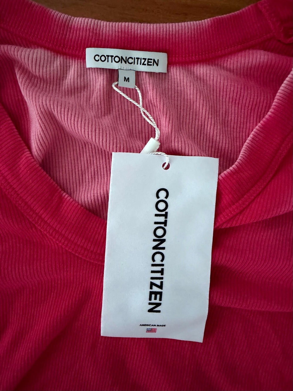 Cotton Citizen Pink V-Neck Long Sleeve Crop Top - Picture 7 of 7